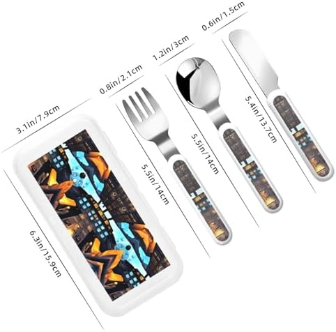 Stainless Steel Airplane Cockpit Utensils Set with Travel Case Durable Safe