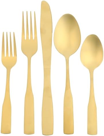 Gibson Home Abbesville Gold Flatware Set for 8
