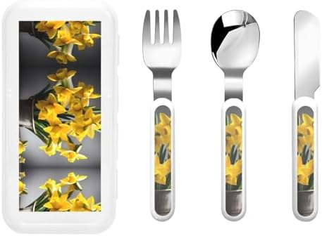 Bouquet of Daffodils Stainless Steel Flatware Set with Case
