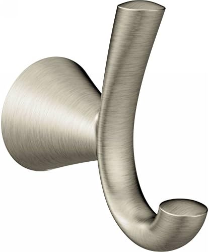 Moen Glyde Brushed Nickel Robe Hook Durable Stylish Bathroom Organizer