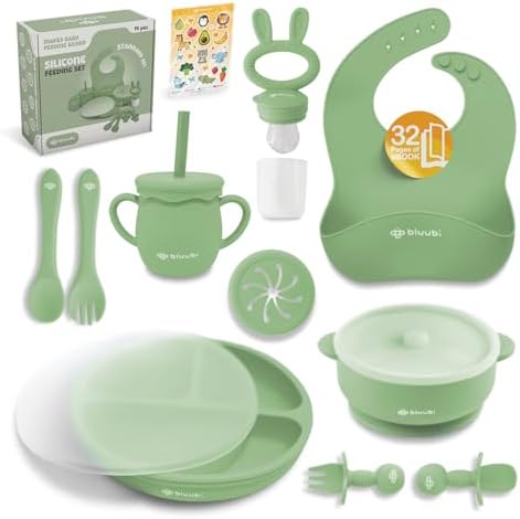 Silicone Baby Feeder Set Durable Bottom for First Feeds