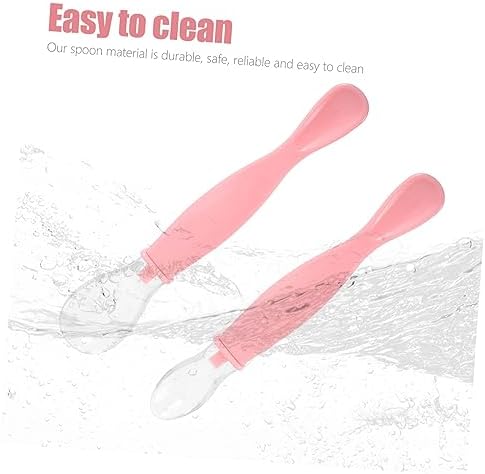 Abaodam 2-Piece Soft Spoons Set for Baby Feeding