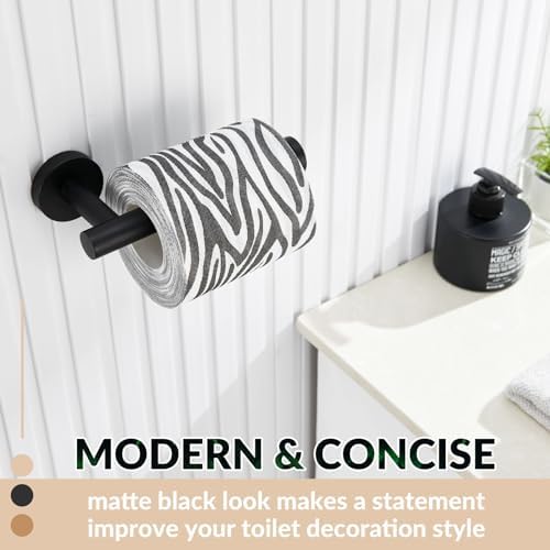 Premium Stainless Steel Toile Paper Hanger - Black