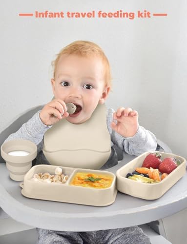The Perfect Travel silicone Baby Feeding Set for Trouble-Free Mealtimes