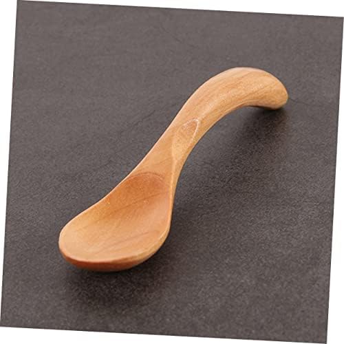 Abaodam Wooden Spoon and Fork Set for Kids Yellow
