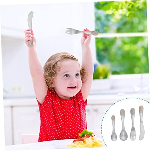 Cabilock 4-Piece Set Kids Cutlery Spoon