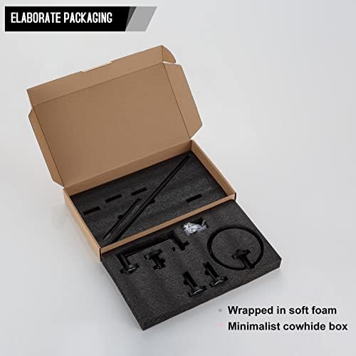 BGL Matte Black 4-Piece Bathroom Hardware Set