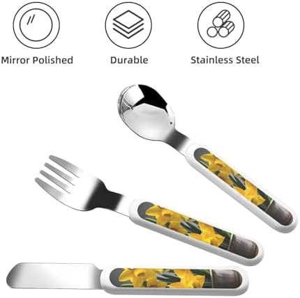 Bouquet of Daffodils Stainless Steel Flatware Set with Case