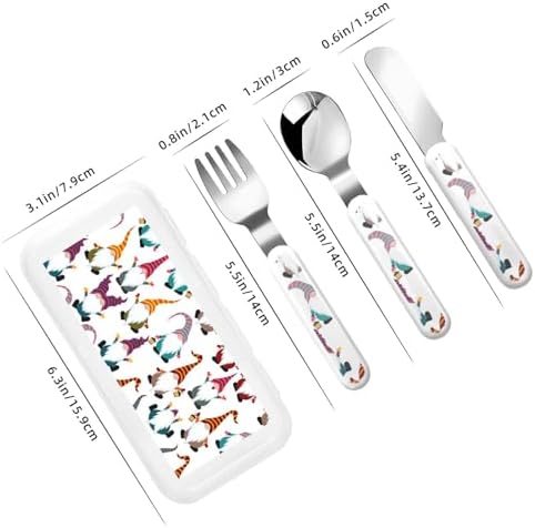 Christmas Gnomes Flatware Set with Travel Case