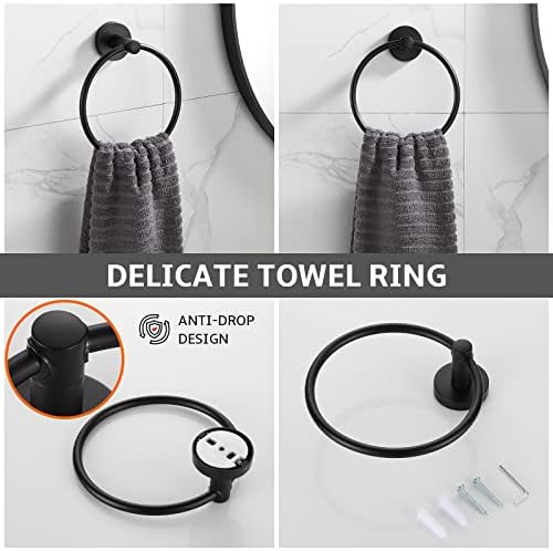 BGL Matte Black 4-Piece Bathroom Hardware Set