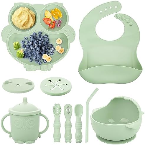 Bnditeu Baby Weaning Set 10 Pcs with Adjustable Bib 1