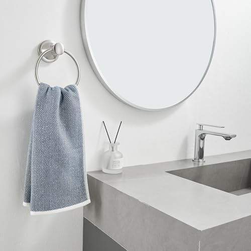 BESy Brushed Nickel Bathroom Towel Holder Rust-Resistant Towel Rack
