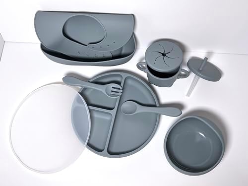 Kotaria 9 Piece Toddler Silicone Dinner Set