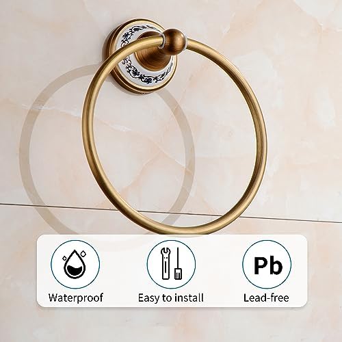 Elegant Bronze Towel Ring for Home Travel
