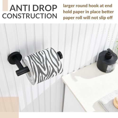 Premium Stainless Steel Toile Paper Hanger - Black