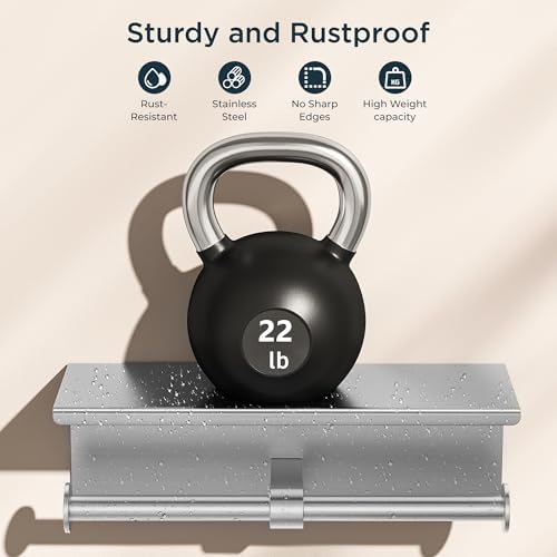 Double Toilet Paper Holder with Shelf