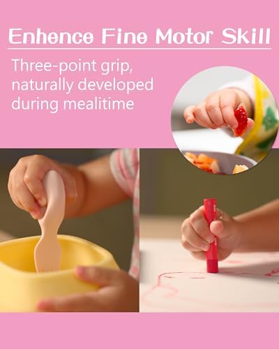 Ergonomic Toddler Utensils Set for 1-4 Year Olds