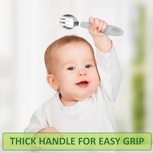 CHILLOUT LIFE Toddler Utensils Set - Safe BPA-Free Durable for Self-Feeding
