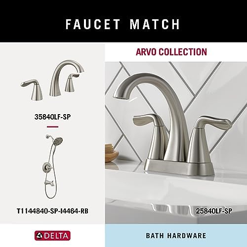 Deltas Premium ARV35 Double Towel Hook in Brushed Nickel Compact Durable