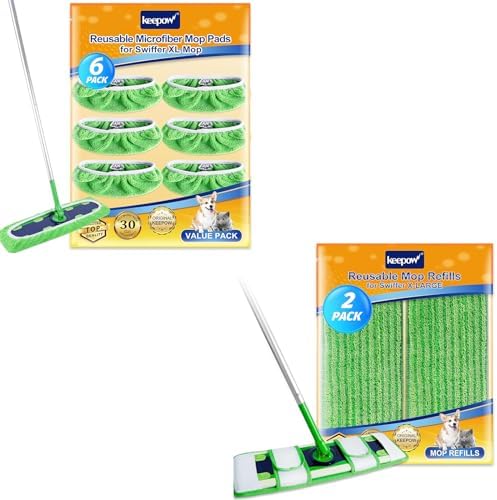 8 Pack Wet Dry Pads Refill for Swiffer Mop