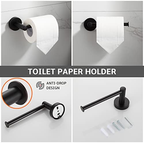 BGL Matte Black 4-Piece Bathroom Hardware Set