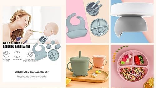 Silicone Baby Feeding Set 10pcs for Self-Feeding
