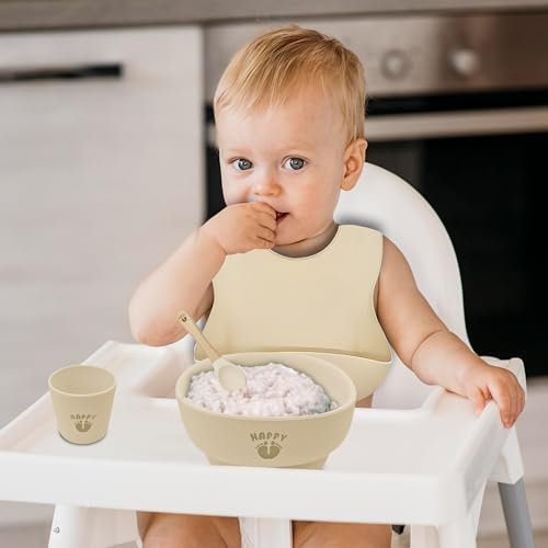 Happy Feet 9 Piece Food Grade Silicone Feeding Set
