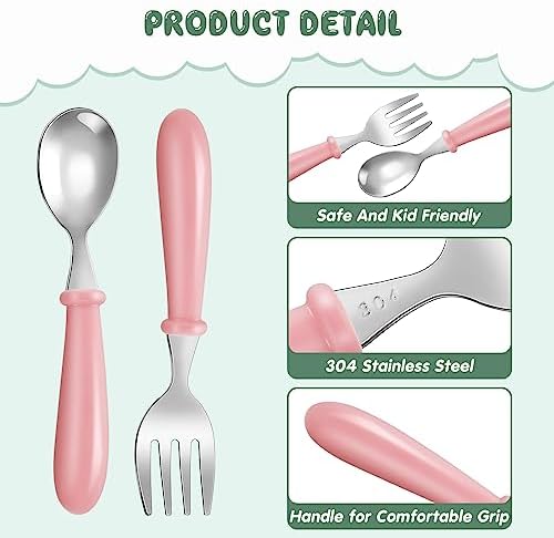 Safe Toddler Utensils Set for Self-Feeding