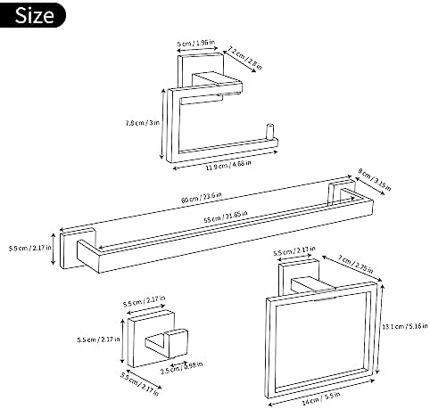 Premium Black Gold Bathroom Hardware Set