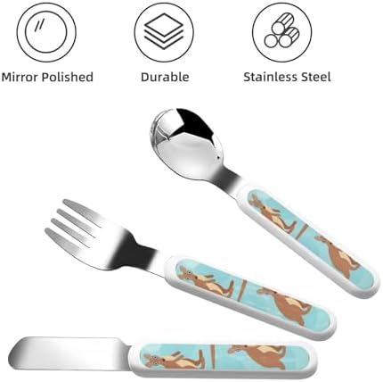 Funny Kangaroo Zoo Utensil Set for Travel