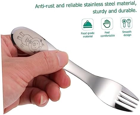 Cabilock 4-Piece Set Kids Cutlery Spoon