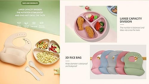 Silicone Baby Feeding Set 10pcs for Self-Feeding