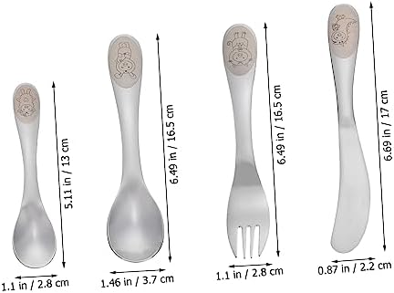 Cabilock 4-Piece Set Kids Cutlery Spoon