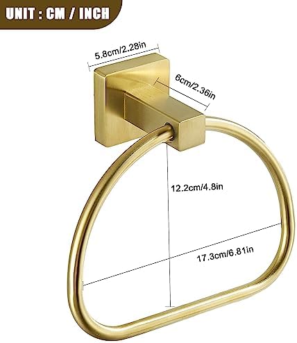 Elegant semi-circular bath towel holder