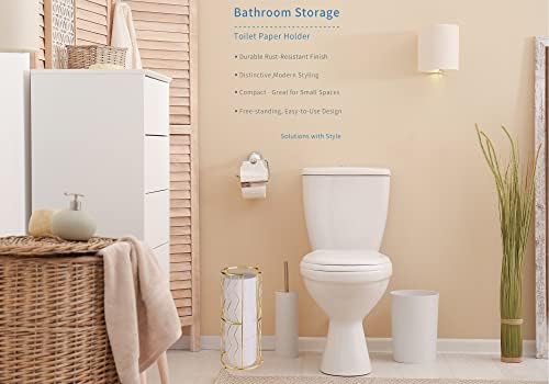 Elegant Standing Toilet Tissue Holder for Compact Storage