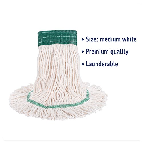 Boardwalk BWK502WHEA Premium 5-inch CottonSynthetic Fiber Wet Mop Head