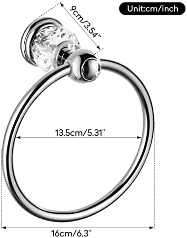 Crystal Towel Holder Silver Bathroom Towel Rack