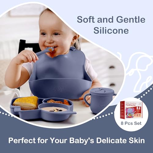 Mummentos Complete Silicone Baby Feeding Set - 6 Months for Easy Mealtime