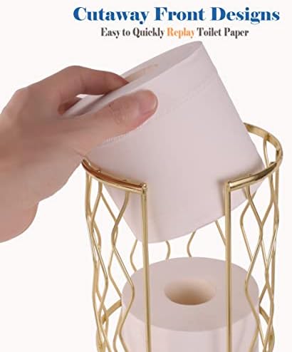 Elegant Standing Toilet Tissue Holder for Compact Storage