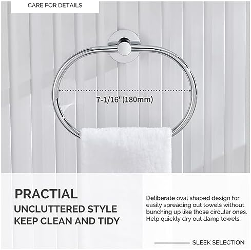 Angle Simple Towel Ring Stainless Steel Swivel Towel Holder for Home Kitchen