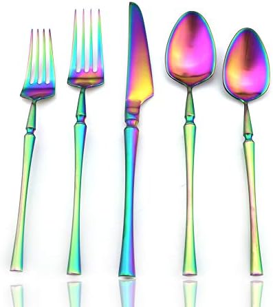 JASHII Luxury Rainbow Matte Flatware Set