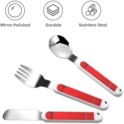 Stainless Steel Christmas Carton Snowman Flatware Set with Travel Case