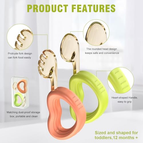Catvegue Toddler Utensils Ergonomic Baby Feeding Set