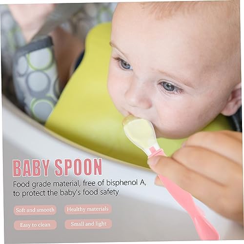 Abaodam 2-Piece Soft Spoons Set for Baby Feeding