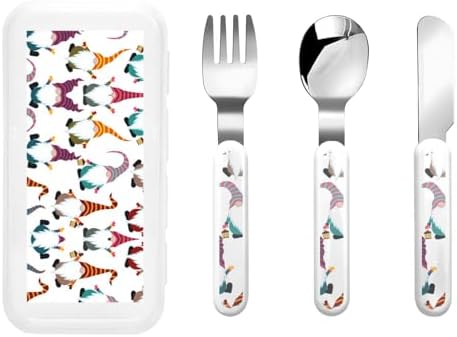 Christmas Gnomes Flatware Set with Travel Case