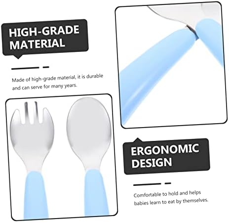 Zerodeko Toddler Utensil Set - Safe Ergonomic Leak-Proof Flatware for Boys Girls