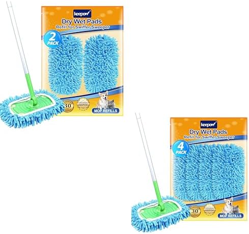 42 Reusable Dry Mop Pads for Swiffer Mops 10x10cm Microfiber Fleece
