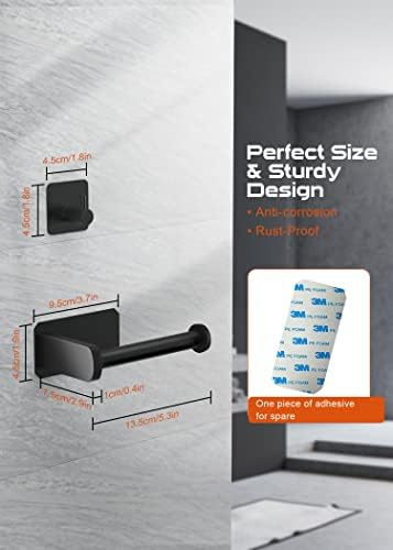 Anfly RV Camper Toilet Paper Holder with 2 Hooks for jokingblack
