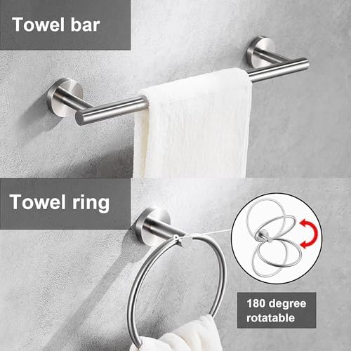 5-Piece Stainless Steel Bathroom Kitchen Hardware Set