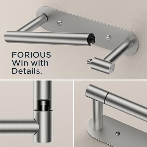 FORIOUS Toilet Paper Holder Stainless Steel Pivoting